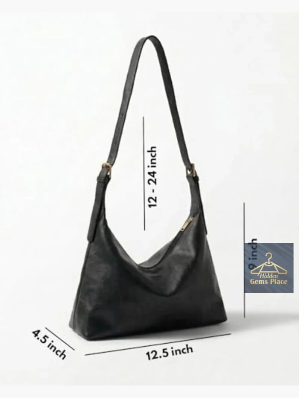 Slouchy Hobo Bag - Soft Vegan Leather Crossbody Shoulder Purse